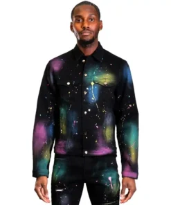 Galaxy washed denim jacket