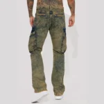 Bad Liar Distressed Stacked Slim Flare Jeans - Image 3