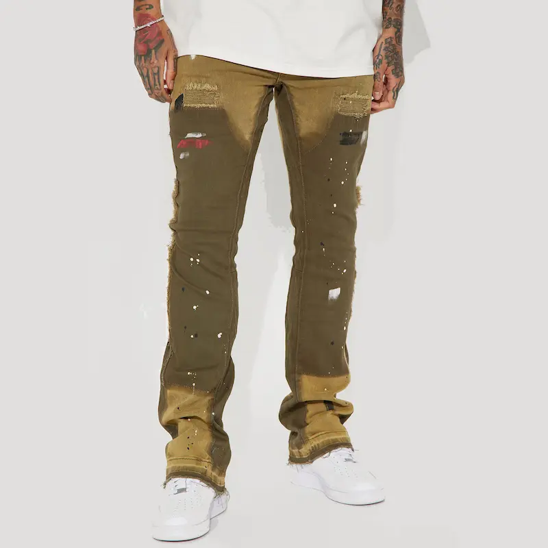 Stacked Skinny Flare Jeans