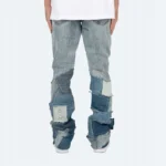 Patch Flare Denim Blue Jeans - Image 2