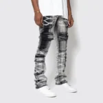 Iron Grey Tactical Stacked Denim Jeans - Image 3