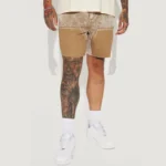 Relaxed Denim Shorts Jeans Taupe - Image 3