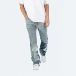 Patch Flare Denim Blue Jeans - Image 4