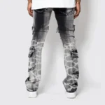 Iron Grey Tactical Stacked Denim Jeans - Image 2