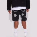 Relaxed Denim Shorts - Black Wash - Image 4