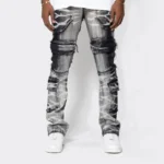 Iron Grey Tactical Stacked Denim Jeans