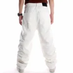 Loose Fit Wide Leg white Jeans - Image 2