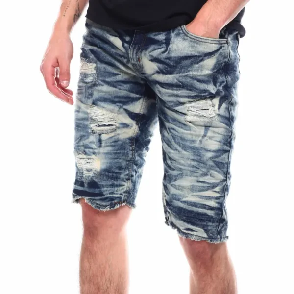 tiger print denim shorts print detail