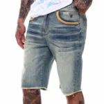 Ripped Detail Denim Shorts Jeans - Image 2