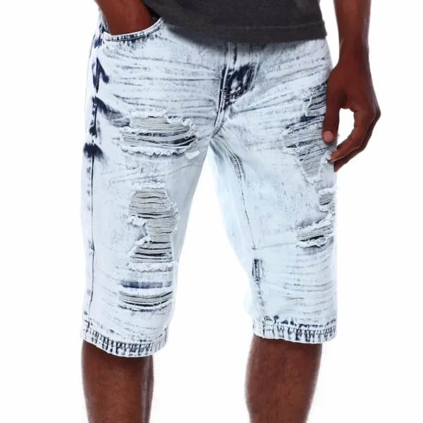  acid wash distressed denim shorts manufacturer