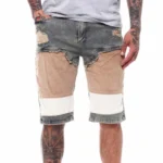 Men Free Khaki Jean Shorts - Image 3