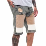 Men Free Khaki Jean Shorts - Image 2