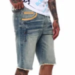 Ripped Detail Denim Shorts Jeans - Image 3