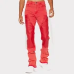 Count On It Stacked Skinny Flare Jeans - Red - Image 3