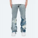 Patch Flare Denim Blue Jeans