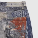 High Street Cashew Flower Digital Print Cowboy New Style Street Trendy Loose Dirty Fit Casual Pants11.5OZ - Image 8