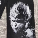 Men's denim pants full width digital printing anime series wukong - Image 2