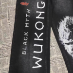 Men's denim pants full width digital printing anime series wukong - Image 3