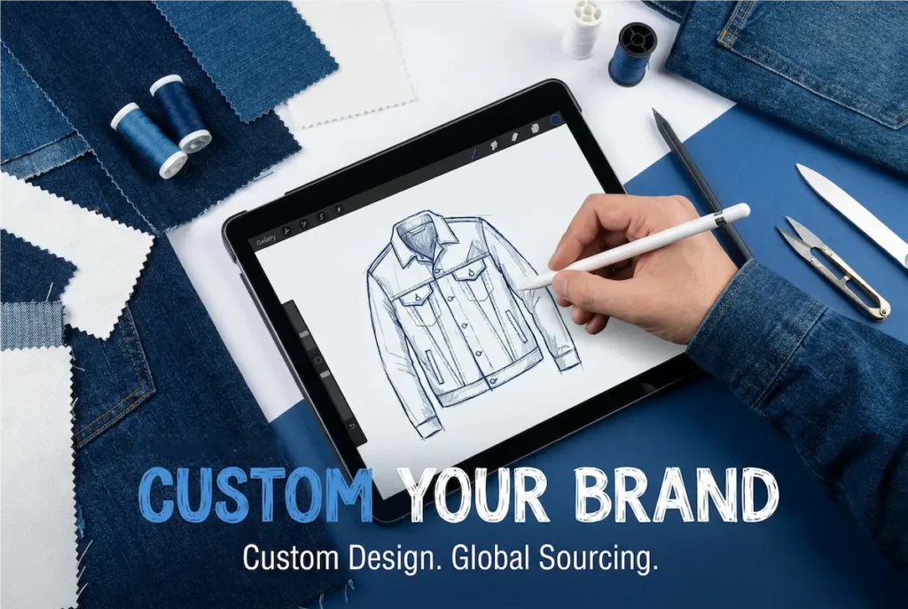 Low MOQ jeans manufacturer and custom denim jacket design process - Aeedenim