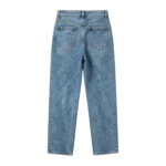 Women's acid wash vintage jeans marbled effect relaxed mom fit custom denim factory