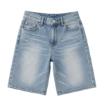 Knee length Bermuda denim shorts women relaxed fit custom casualwear manufacturer