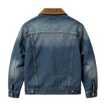Retro fit corduroy collar denim trucker jacket men heritage style custom factory