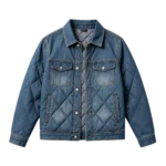 Lightweight quilted denim shacket men shirt jacket hybrid custom manufacturer