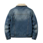Heavyweight sherpa lined trucker denim jacket men winter outerwear custom factory