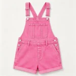 Short bib overalls women summer dungaree style adjustable straps custom denim factory