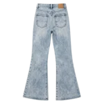 Vintage bell bottom flare jeans women stone wash effect custom denim wholesale