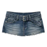 Y2K style micro mini denim skirt women low waist silhouette custom factory